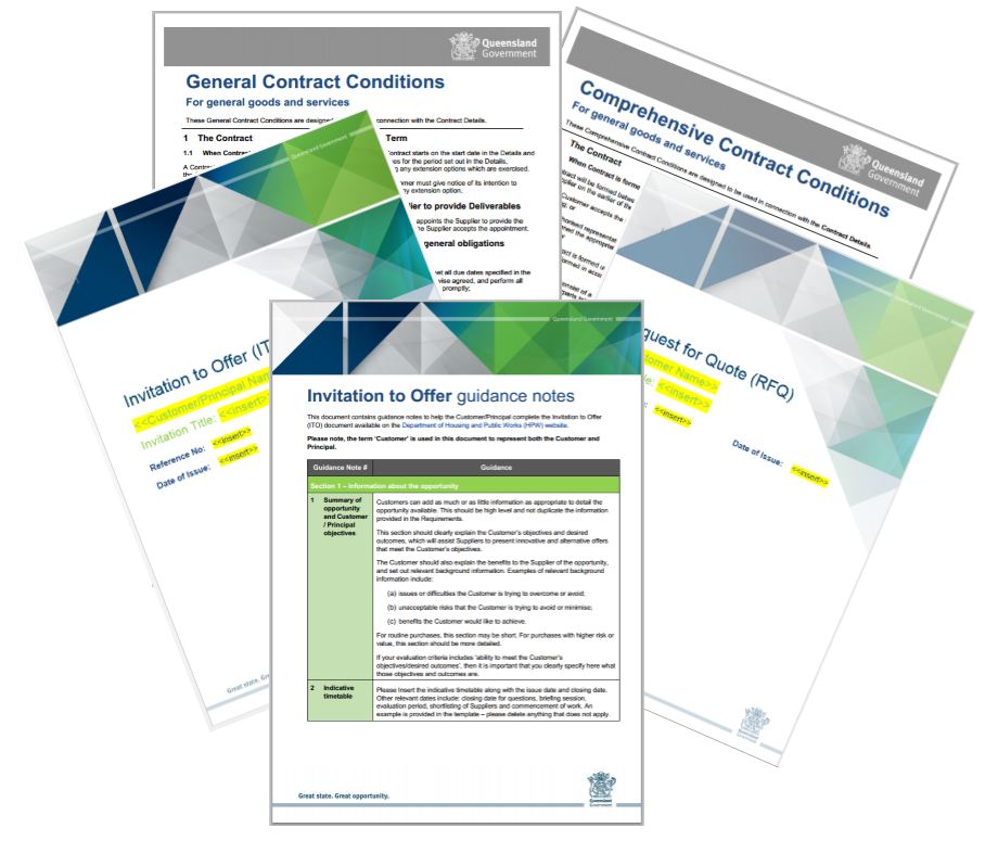 Qld State Gov New Tender And Contract Templates