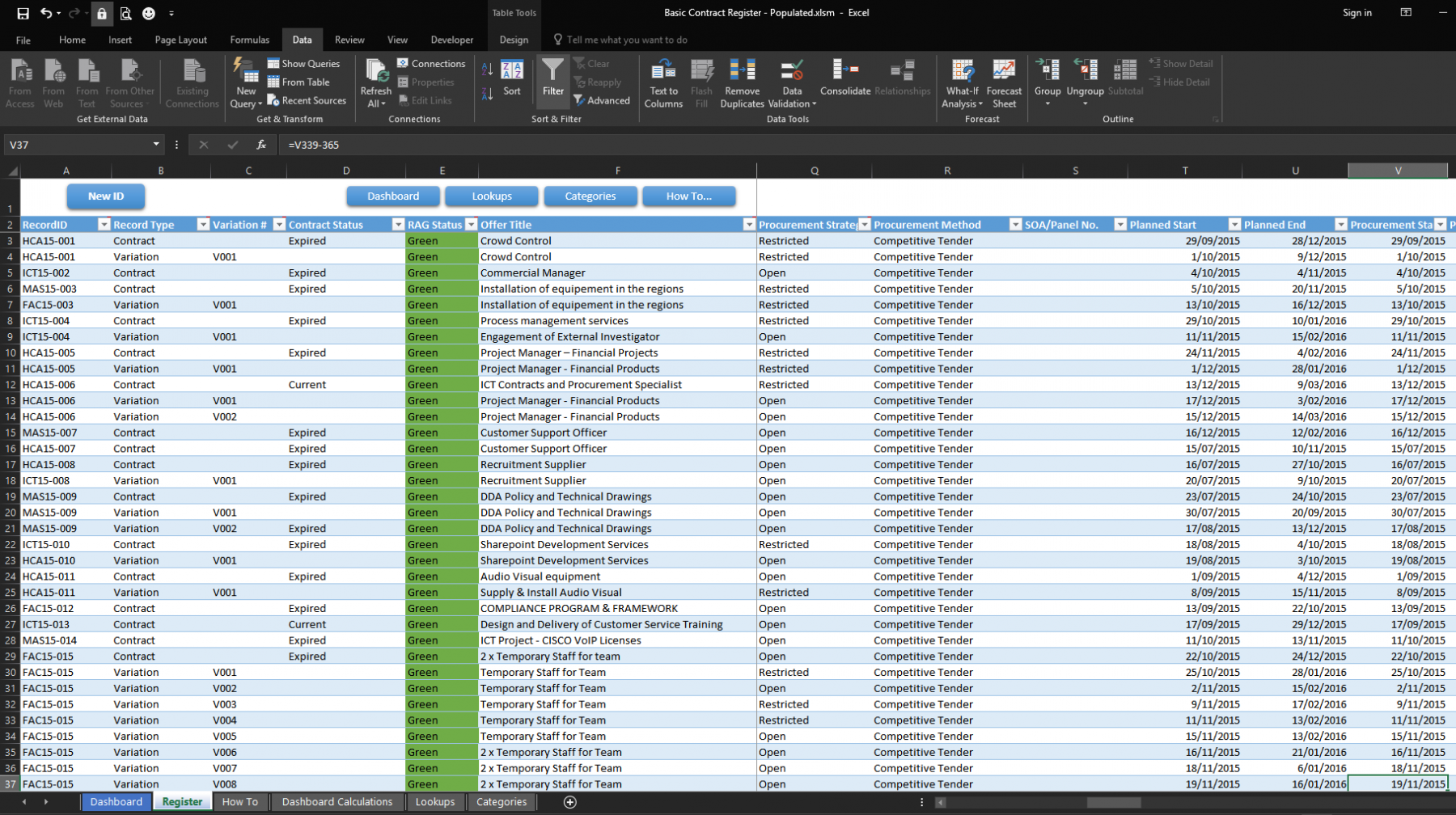 Een computer gebruiken voorzichtig smal Basic XL Contracts Register - PME4U