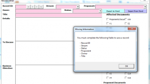 Negotiation Agenda Item Register